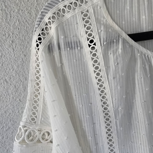 Vintage Victoria Secret Top/ Nightgown White Textured Dainty Minimalist - Picture 5 of 14